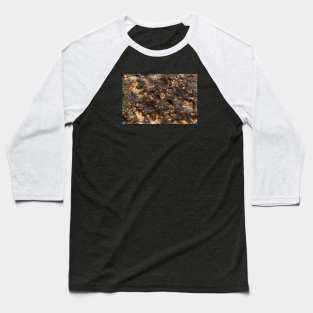 Black & Gold Volcanic Surface Baseball T-Shirt